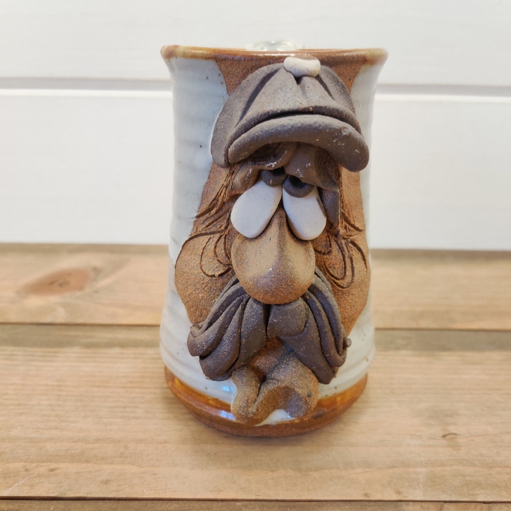 Vintage Ugly Mahon Made Stoneware Mug